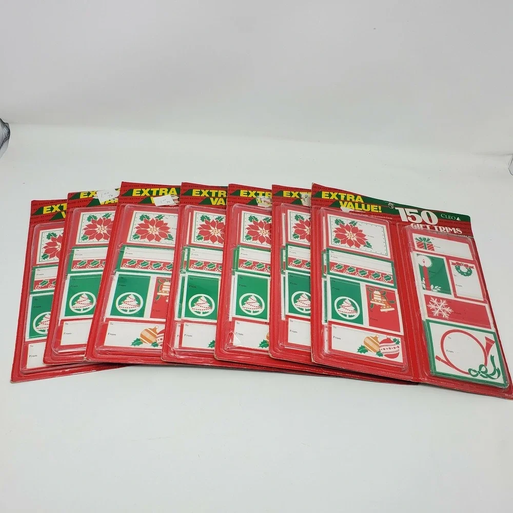 HUGE !Lot 100s Christmas Gift  Tags vintage Nos New old Stock Cleo